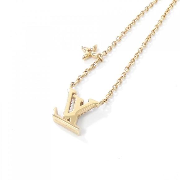 LOUIS VUITTON Necklace LV Iconic M00596 Gold Monogram Pendant LV Logo Icon Charm - Picture 4 of 6